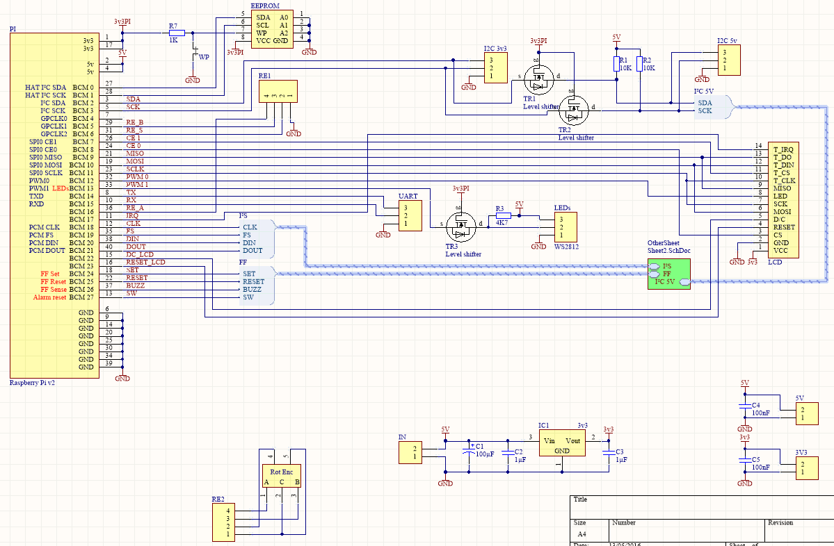 Sheet 1 van het Altium schema.